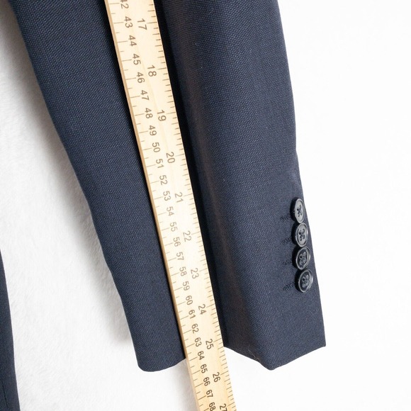 Jhane Barnes Blazer Jacket Mens 40R Blue 100% Wool Two Button Athletic Fit - Picture 7 of 14